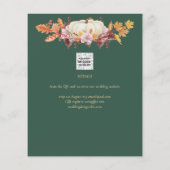 Elegant Herfst Pumpkin Green Gold Wedding Save Dat Flyer (Achterkant)