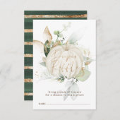 Elegant Herfst Pumpkin Greenery Gold Diaper Raffle Informatiekaartje (Voorkant / Achterkant)