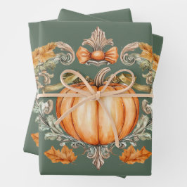 Elegant Herfst Pumpkin Inpakpapier Vel