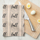 Elegant Herfst seizoenspatroon | Herfst thema Theedoek (Quarter Fold)