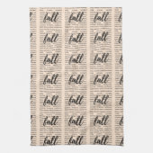 Elegant Herfst seizoenspatroon | Herfst thema Theedoek (Verticaal)