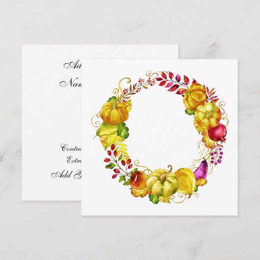 Elegant Herfst Seizoenuitnodiging Kaart (Voorkant / Achterkant)