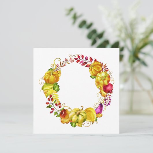 Elegant Herfst Seizoenuitnodiging Kaart (Staand voorkant)