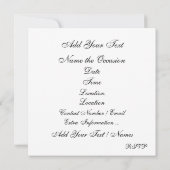 Elegant Herfst Seizoenuitnodiging Kaart (Achterkant)