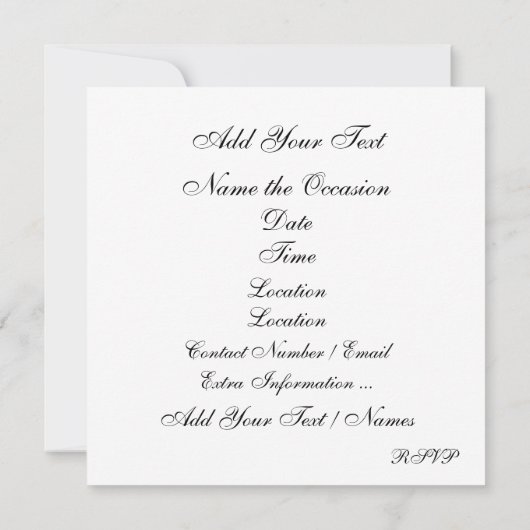 Elegant Herfst Seizoenuitnodiging Kaart (Achterkant)