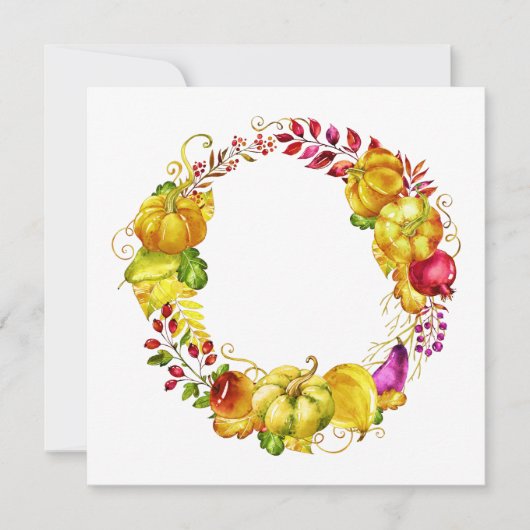 Elegant Herfst Seizoenuitnodiging Kaart (Voorkant)