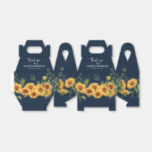 Elegant Herfst Sunflower & Navy Bedankt voor het h Bedankdoosjes (Uitgevouwen)