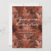 Elegant Herfst Thanksgiving Cocktail Party Kaart (Voorkant)