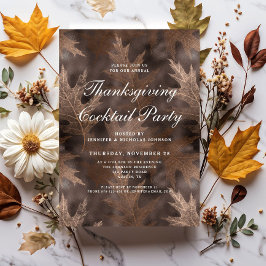 Elegant herfst thanksgiving cocktailparty kaart