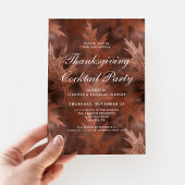 Elegant herfst thanksgiving cocktailparty kaart