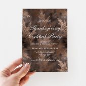 Elegant herfst thanksgiving cocktailparty kaart