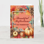 Elegant herfst thanksgiving-gedicht van dankbaarhe feestdagen kaart (Voorkant)