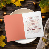 Elegant herfst thanksgiving-gedicht van dankbaarhe feestdagen kaart