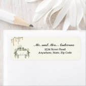 Elegant Herfst Thanksgiving retouradres Etiket (Insitu)