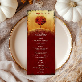 Elegant Herfst Tree Wedding Menu
