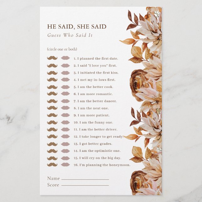 Elegant Herfst Vrijgezellenfeest (Voorkant)