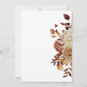 Elegant Herfst Vrijgezellenfeest Kaart (Achterkant)