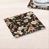 Elegant Herfst Waterverf Floral Onderzetter (Schuin)