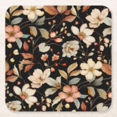 Elegant Herfst Waterverf Floral Onderzetter (Voorkant)