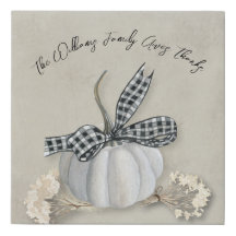 Elegant Herfst White Pumpkin Thanksgiving Family