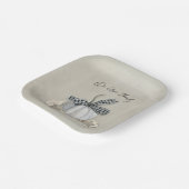 Elegant Herfst White Pumpkin Thanksgiving Papieren Bordje (Gebogen)