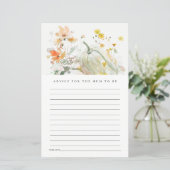 Elegant Herfst Wildflower Pompoen Baby shower Advi (Staand voorkant)