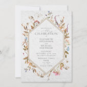 Elegant Herfst Wildflower Waterverf Foto Kaart (Voorkant)