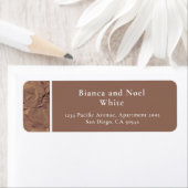 Elegant Herfst Wrinkly Brown Return Address Labels (Insitu)