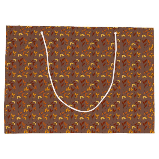 Elegant herfstblad groot cadeauzakje (Achterkant)