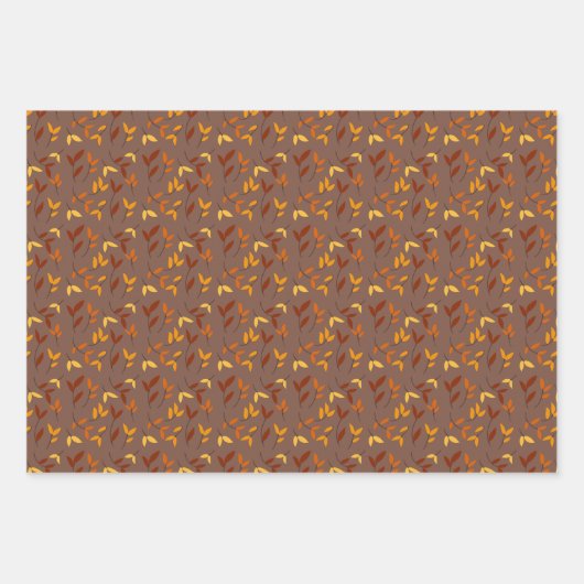 Elegant herfstblad inpakpapier vel (Voorkant 2)