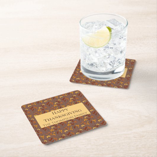 Elegant herfstblad kartonnen onderzetters (Insitu)