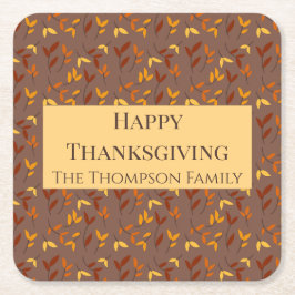 Elegant herfstblad kartonnen onderzetters