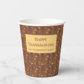 Elegant herfstblad papieren bekers (Voorkant)