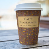 Elegant herfstblad papieren bekers