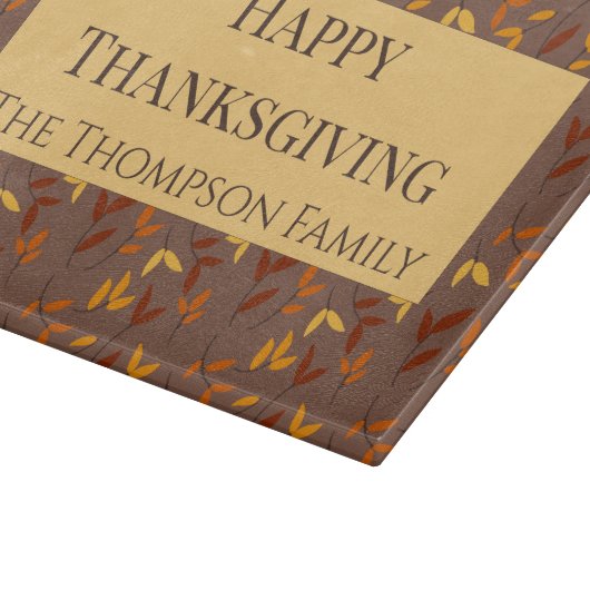 Elegant herfstblad snijplank (Hoek)