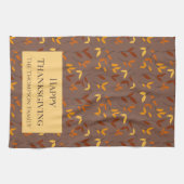 Elegant herfstblad theedoek (Horizontaal)