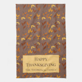 Elegant herfstblad theedoek (Verticaal)