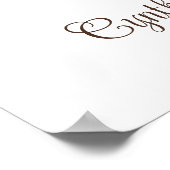 Elegant Herfstbladeren Bruiloft Welkom Poster (Hoek)