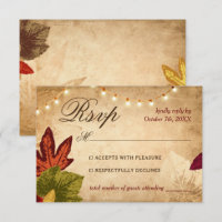 Elegant Herfstbladeren Landelijke Herfst Bruiloft