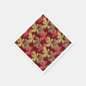 Elegant herfstbladpatroon servet (Hoek)