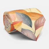 Elegant herfstbladpatroonontwerp stropdas (Opgerold)