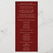 Elegant herfstboom huwelijksprogramma programmakaart (Achterkant)