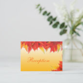 Elegant,  herfstbruiloft inzettangen. informatiekaartje (Staand voorkant)