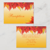 Elegant,  herfstbruiloft inzettangen. informatiekaartje (Voorkant / Achterkant)