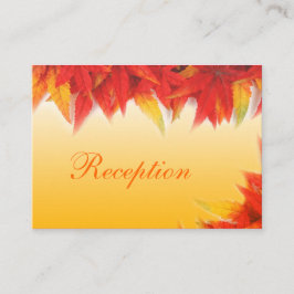 Elegant,  herfstbruiloft inzettangen. informatiekaartje