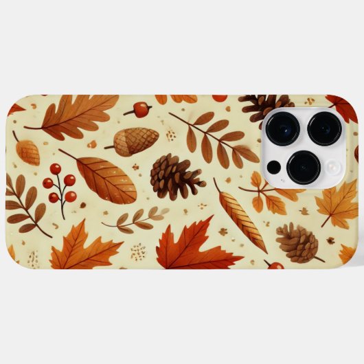 Elegant Herfstpatroon Case-Mate iPhone Case (Achterkant (horizontaal))