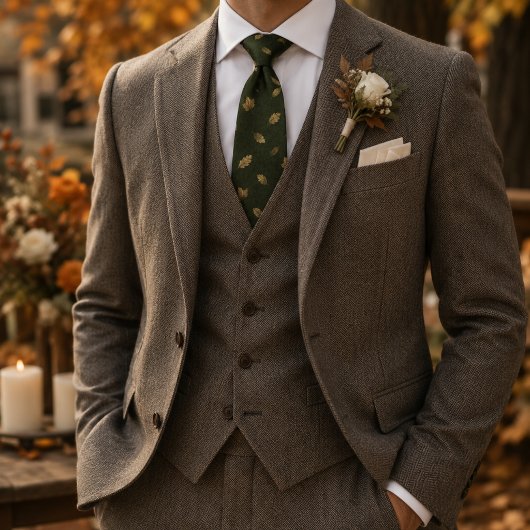 Elegant Herfstpatroon Stropdas