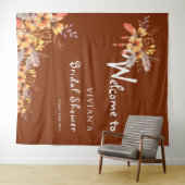 Elegant herfstroest bloemig Vrijgezellenfeest welk Wandkleed (In Situ (horizontaal))