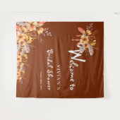 Elegant herfstroest bloemig Vrijgezellenfeest welk Wandkleed (Voorkant (horizontaal))