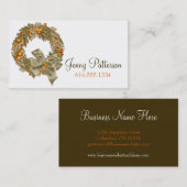 Elegant herfstseizoen krans Visitekaartje 1 (Voorkant / Achterkant)